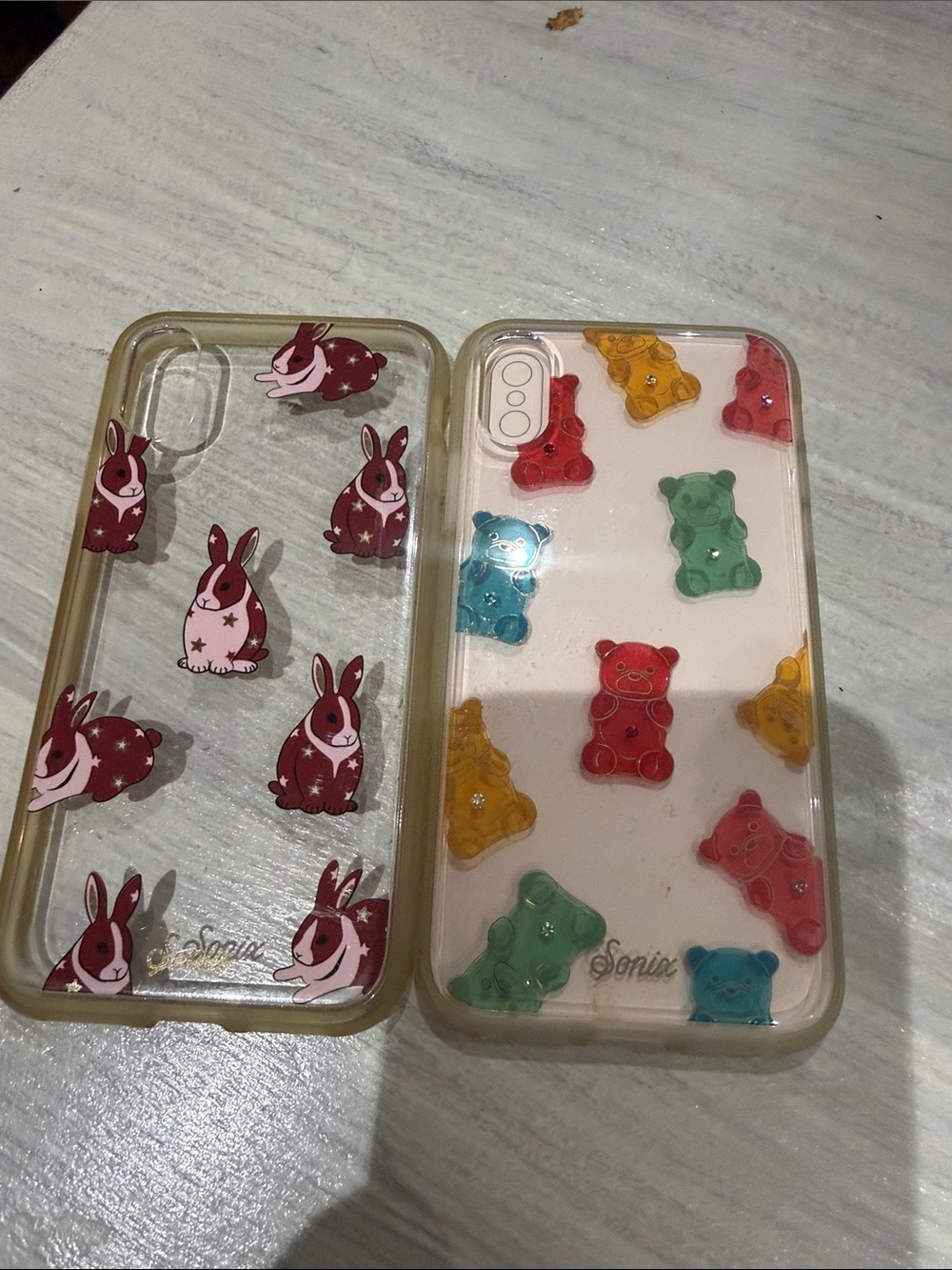 Sonix Clear Bunny & Gummy Bear Phone Case Set - IPhone XS/S
